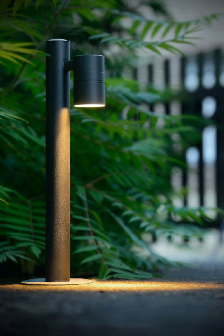 Lucide ARNE-LED - Outdoor Bollard lamp - Ø 6,3 cm - LED - GU10 - 1x5W 2700K - IP44 - Black